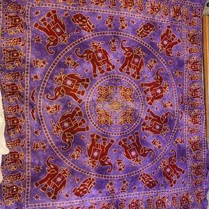 Purple elephant Tapestry